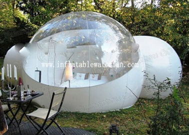 Semi Transparent Inflatable Bubble Tent With Two White Tunnel for hotel