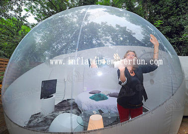 Semi Transparent Inflatable Bubble Tent With Two White Tunnel for hotel