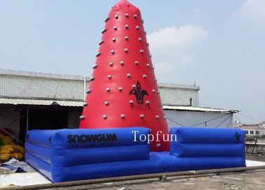 Exciting Outdoor Inflatable Sports Games , Red Inflatable Climbing Wall OEM &amp; ODM