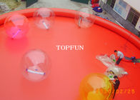 Large Inflatable Swimming Pools With Water Balls , Red Inflatable Pools For Adults