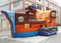 PVC Tarpaulin Kids Fun City Inflatable Bouncy Pirate Ship For Commercial Use