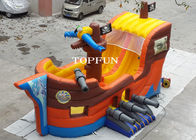 PVC Tarpaulin Kids Fun City Inflatable Bouncy Pirate Ship For Commercial Use
