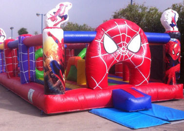 Commercial Outdoor Children Spiderman Inflatable Amusement Park For Jumping Fun