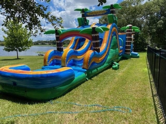 Jungle Trek Inflatable Bounce And Climb Water Slide Combo For Kids