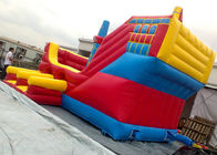 Red Corsair Kids And Adults Outdoor Inflatable Water Slide With Double Lanes