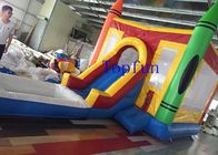 Commercial PVC Tarpaulin Inflatable Jumping Castle With Water Slide