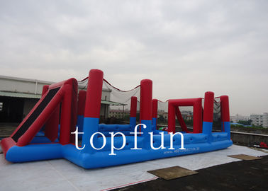 Red Inflatable Sports Games , PVC Tarpaulin Inflatable Football Field