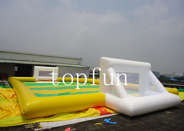 Fire Resistant Inflatable Football Field Sewn Stitching 14m X 8m