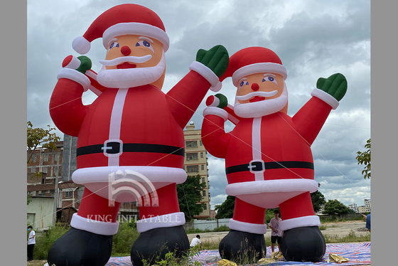 Giant Inflatable Christmas Santa Claus 6m 8m 10m Commercial Outdoor Display Advertising