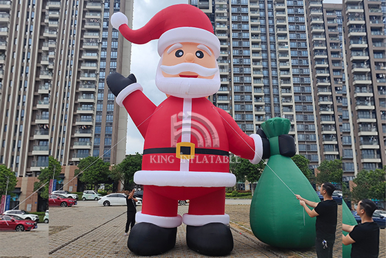 Giant Santa Claus 26Ft Inflatable Christmas Decorations Outdoor Air Blown Greeting Model For Christmas / Party / Xmas