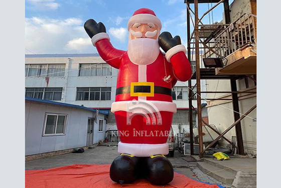 Giant Inflatable Santa Claus With A Gift Bag Christmas Decorations Outdoor