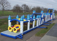 Awesome 46.5m Length Inflatable Obstacle Course Amazing With PVC Tarpaulin