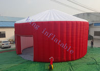 210D Oxford Fabric Dome Inflatable Event Tent White / Red Stitching Structure