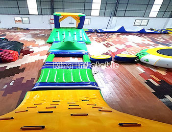 Great Fun Inflatable Water Park For Open Water Plato 0.9mm PVC Tarpaulin