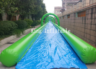 Outdoor Giant PVC Inflatable Slip N Slide / Water Slide the city 100m city slide For Adults