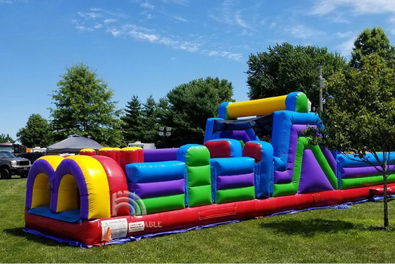 Inflatable Obstacle Course Rental Blow Up Bounce House Wipeout Races For Adults Kids