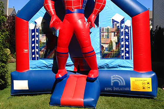 Spiderman Inflatable Bouncer House Outdoor / Indoor Bouncer Jumping Castle With Slide