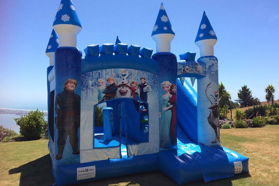 Frozen Bouncy Castle Combo Commercial Bounce House Inflatable Jumping Bouncer With Slide For Kids