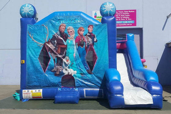 Frozen Bouncy Castle Combo Commercial Bounce House Inflatable Jumping Bouncer With Slide For Kids