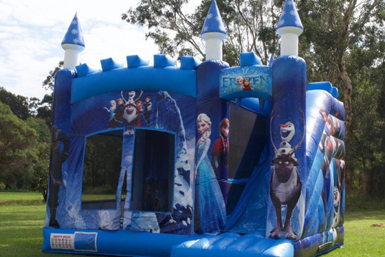 Frozen Bouncy Castle Combo Commercial Bounce House Inflatable Jumping Bouncer With Slide For Kids