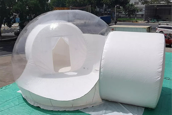 PVC Bubble Tent House With Bedroom Outdoor Camping Hotel White Half Clear Protecting Privacy Inflatable Tents Room