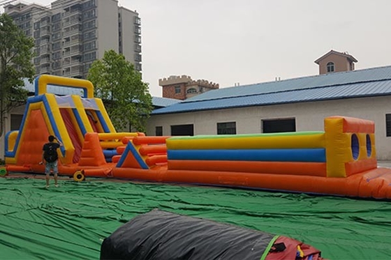 Largest Kids Inflatable Obstacle Courses Land Sport Game Giant Assault Course