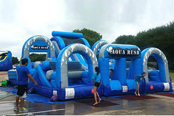 Inflatable Obstacles Courses Extreme Rush Super Obstacle Course With Climb Slide