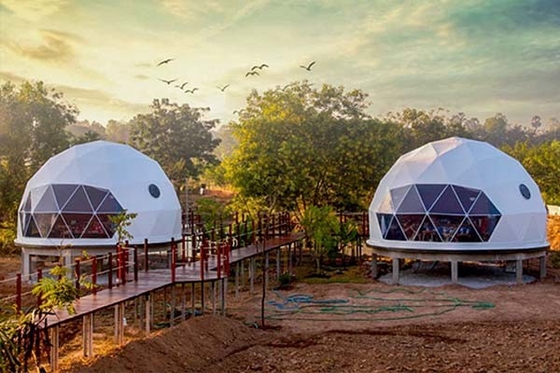 Outdoor Glamping Eco Hotel Transparent Waterproof Dome House Desert Geodesic Tent