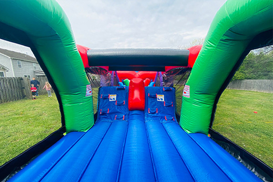 Large 40 Ft Outdoor Inflatable Obstacle Courses 5k Adults Kids Obstacle Course For Rent