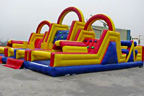 Inflatable Wipeout Course Backyard Army Blow Up Bounner Obstacle Course Rental