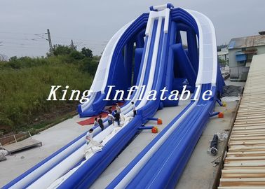 15m High Blue Outdoor Giant long Inflatable Water Slide blow out Trippo Slide