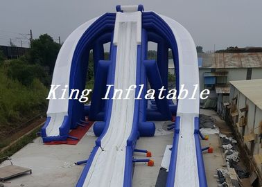 15m High Blue Outdoor Giant long Inflatable Water Slide blow out Trippo Slide