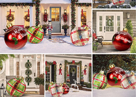 Merry Christmas Blow Up Balloon Ornaments Yard Decoration Large Outdoor PVC Inflatable Balls