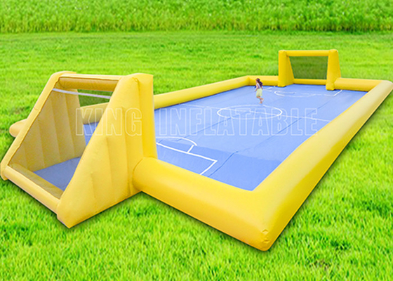 Football Field Outdoor Inflatable Sports Games 0.55mm PVC Waterproof Inflatable Soccer Field For Kids