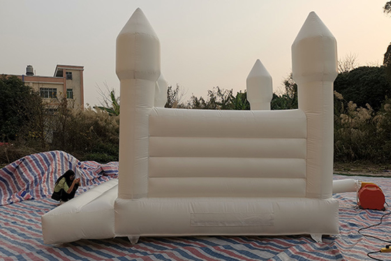 White Inflatable Wedding Castle 13ft X 11.5ft X 10ft Outdoor Party Adult Bouncy Castles