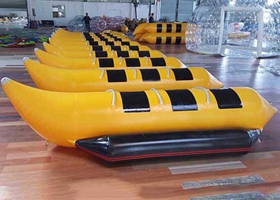 Banana Boat Inflatable 0.9mm PVC 3 Person Blow Up Water Toys For Lake And Sea