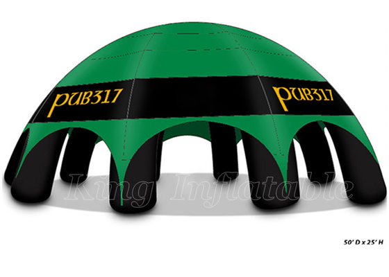 Inflatable Event Tent Green Black Commercial Shade Blow Up Canopy Spider Tent