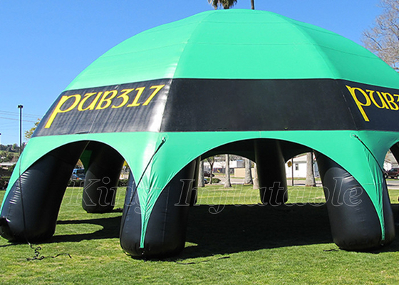 Inflatable Event Tent Green Black Commercial Shade Blow Up Canopy Spider Tent