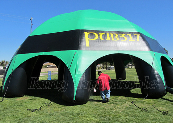 Inflatable Event Tent Green Black Commercial Shade Blow Up Canopy Spider Tent