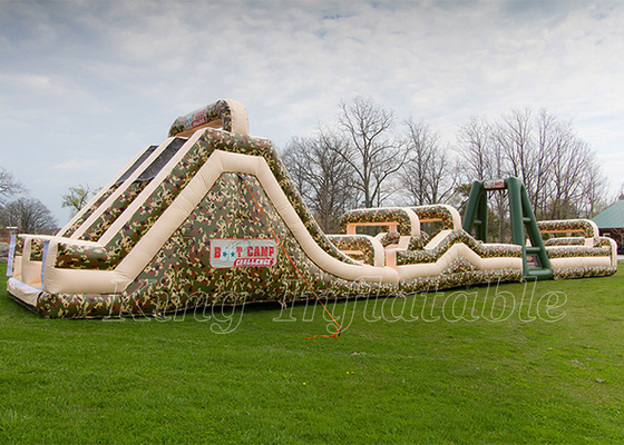 Blow Up Obstacle Course Rental PVC Camouflage Boot Camp Obstacle Course For Adults