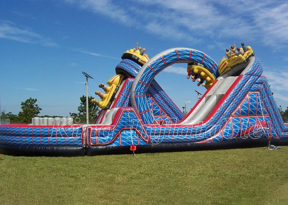 Backyard Obstacle Course Bounce House PVC Blue Largest Inflatable Obstacle Course Run