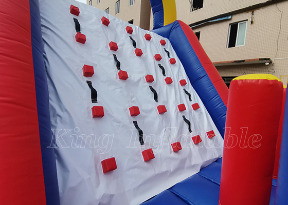 Outdoor Race Sport Game 18m Large Inflatable Obstacle Courses For Adults Rental