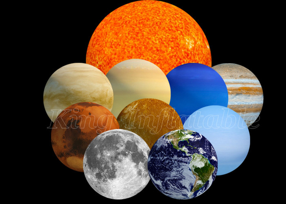 Outdoor Advertising Balloons Inflatable Hanging Planets Globe Balloon With Led Light