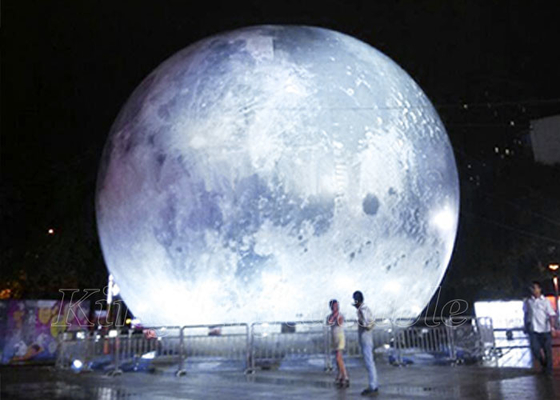 Giant Inflatable Advertising Moon Model Large Planets Globe Balloon Led For Decoration