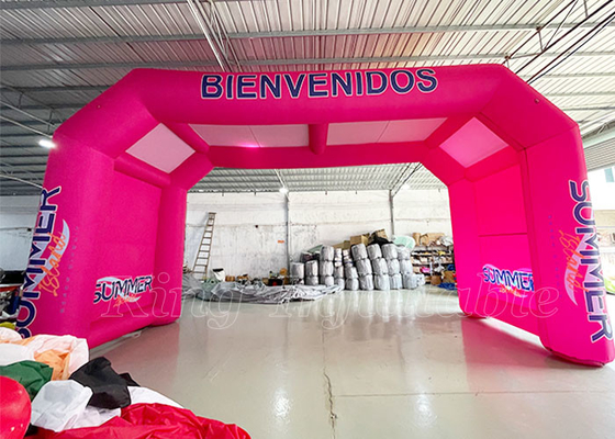 Inflatable Arches Pink Bicycle Race Sport Game Inflatable Start Finish Line Arch