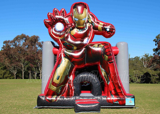 Iron Man Bouncer Inflatable Jumping Bouncy Castle Red Bounce House For Kids Party