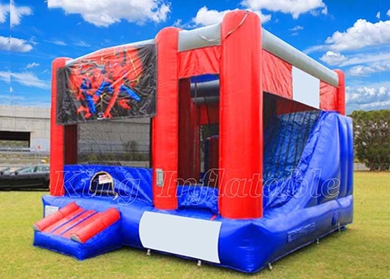 Kids Bounce House Combo Bouncer Jumper Spiderman Inflatable Castle With Slide