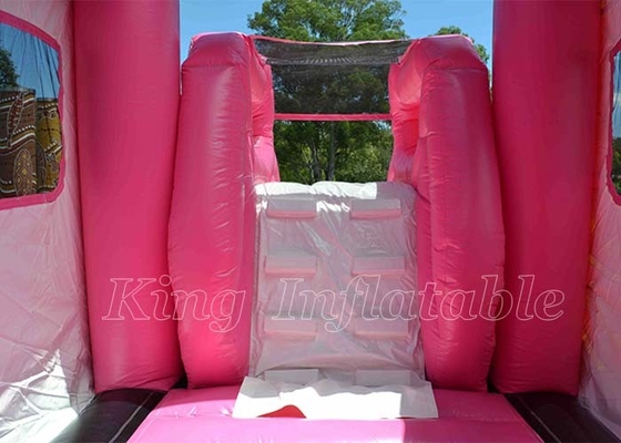 Princess Pink Bouncy Castle Bouncers Kids Game Inflatable Bounce House Combo With Slide