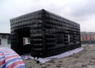 Black Square Design Inflatable Camping Tent Made Of Plato PVC Tarpaulin