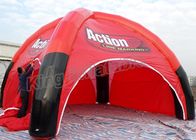 Red 9m Diameter Spider Inflatable Event Tent With Four Pillar For Commercial Use